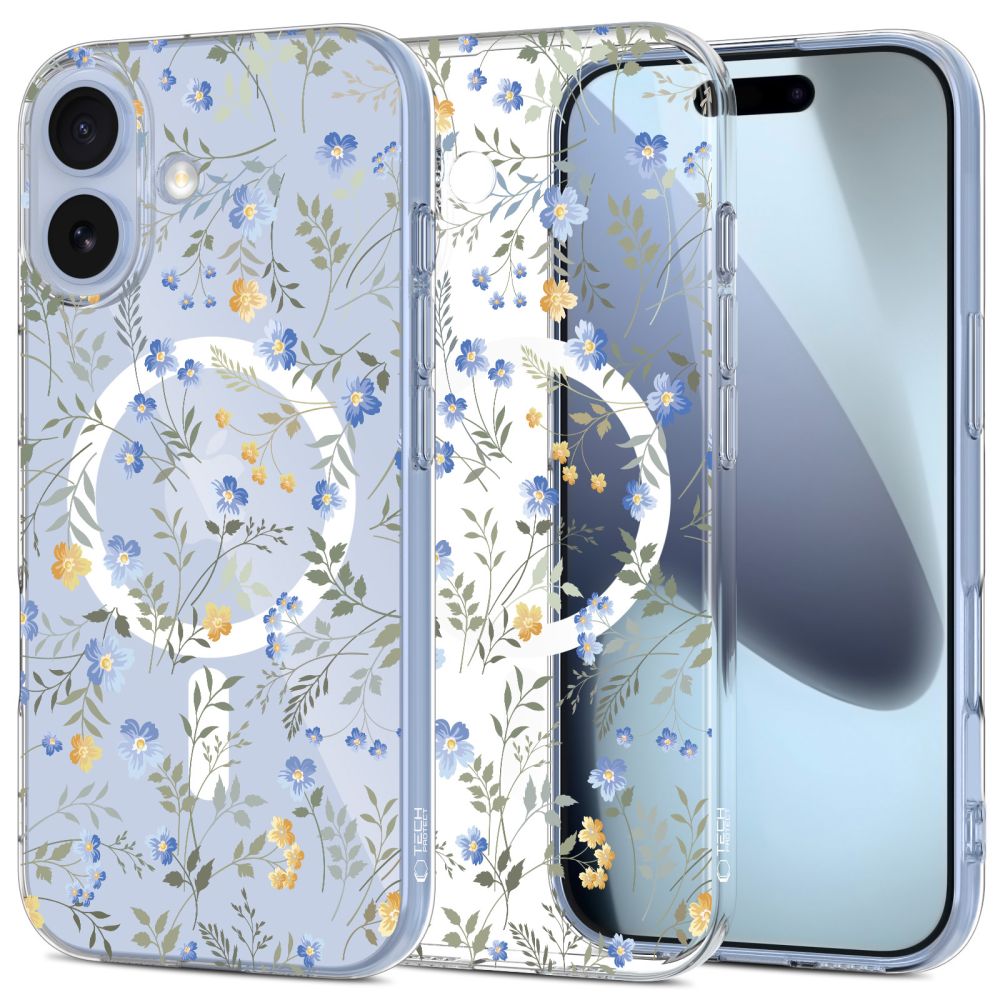 TechProtection Air MagSafe iPhone 17 hoesje flowers