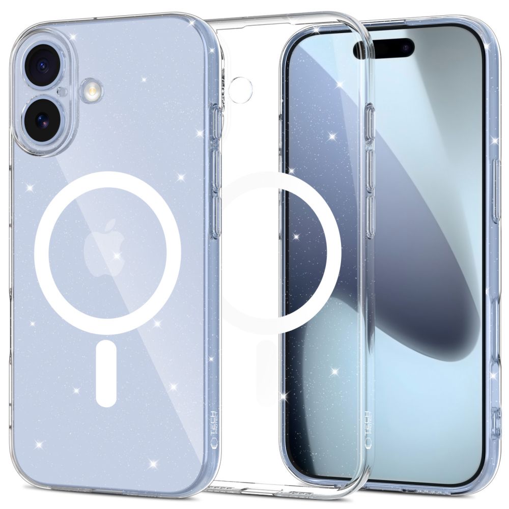 TechProtection Air MagSafe iPhone 17 hoesje glitter