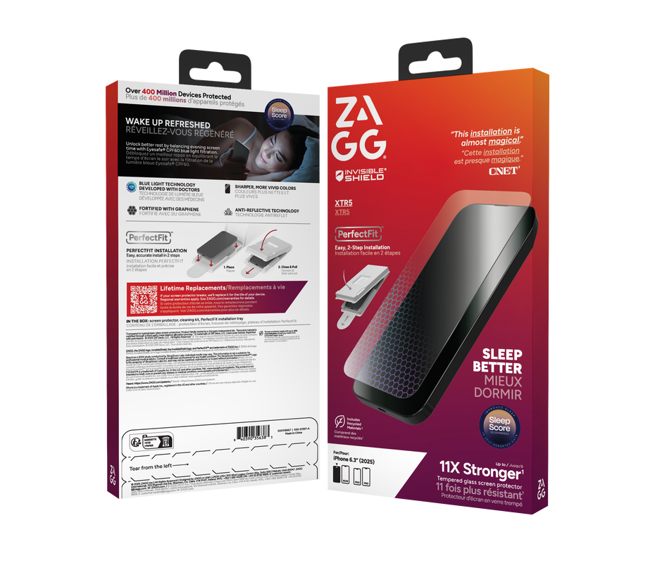 ZAGG InvisibleShield Glass XTR5 iPhone 17 screenprotector