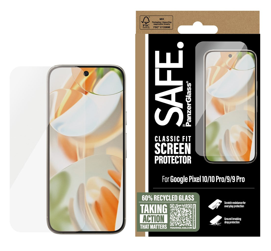 PanzerGlass SAFE Google Pixel 10 / Pixel 10 Pro Ultra Wide Fit glazen screenprotector