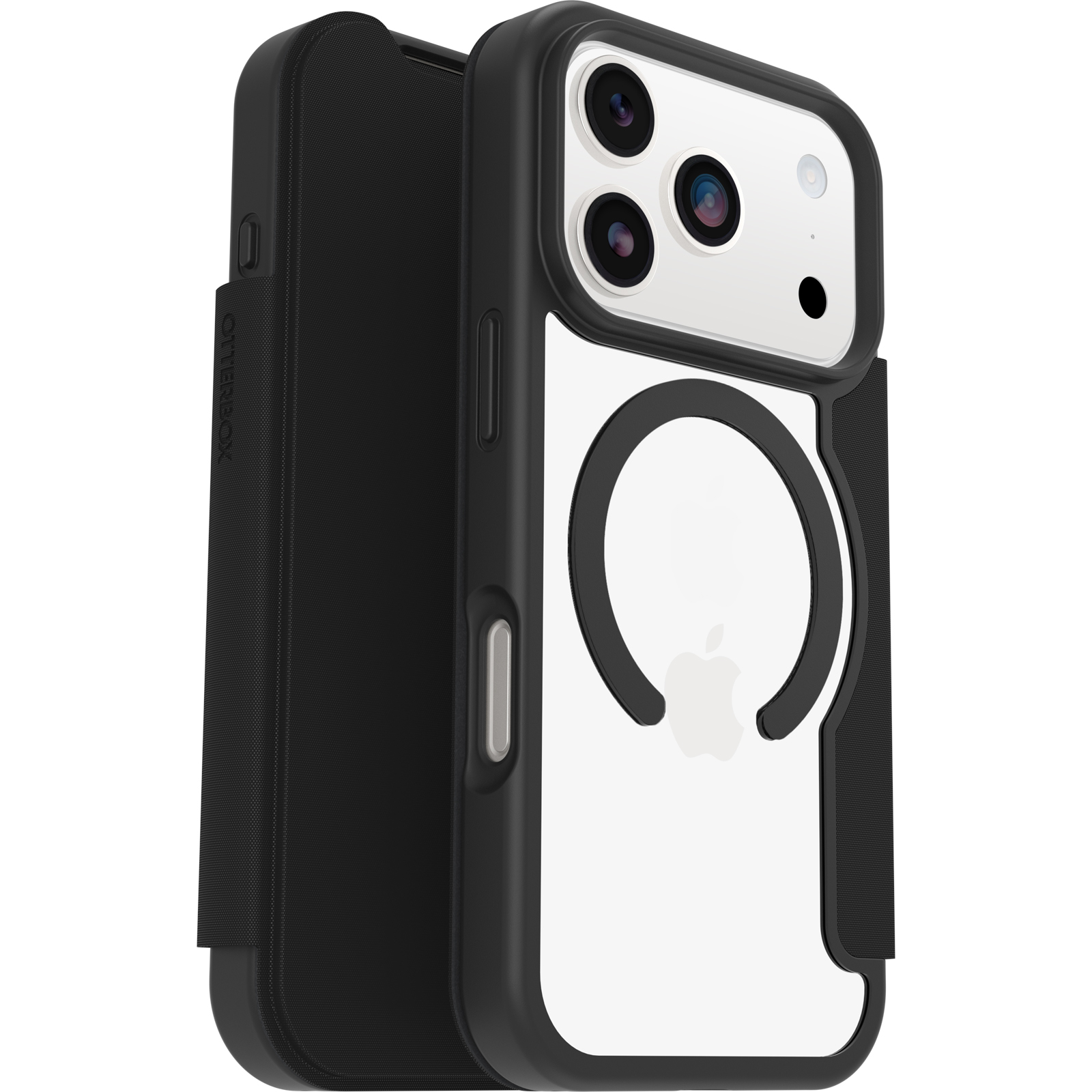 OtterBox React Folio MagSafe iPhone 17 Pro hoesje zwart