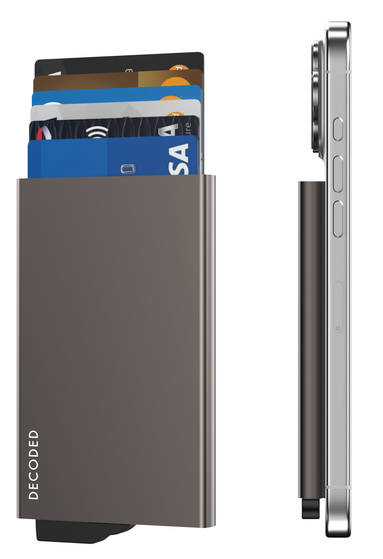 Decoded MagSafe cardholder kaarthouder titanium