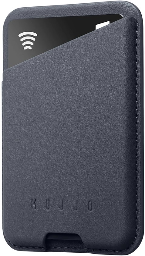 Mujjo leren MagSafe Card Wallet hoesje basalt