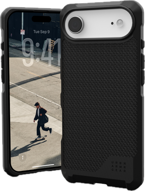 UAG Metropolis LT MagSafe iPhone 17 Air hoesje kevlar zwart