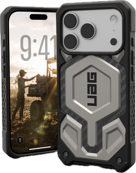 UAG Monarch Pro iPhone 17 Pro hoesje titanium