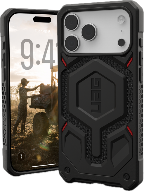 UAG Monarch Pro iPhone 17 Pro Max hoesje kevlar zwart