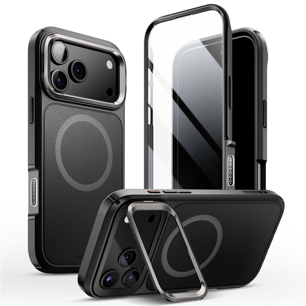 Supcase Ares Flip MagSafe iPhone 17 Pro Max hoesje zwart