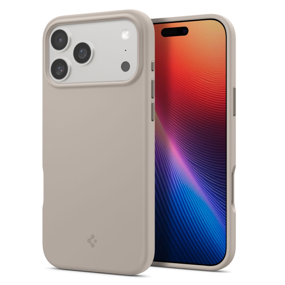 Spigen Silicone Fit MagSafe iPhone 17 Pro Max hoesje beige