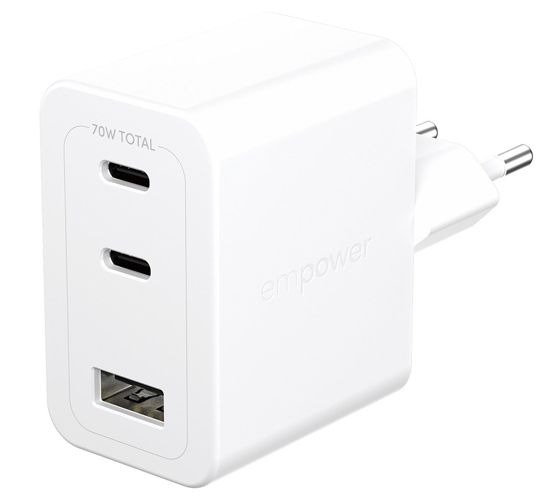 PanzerGlass empower Grand Prix 70 watt USB-C en USB-A oplader wit