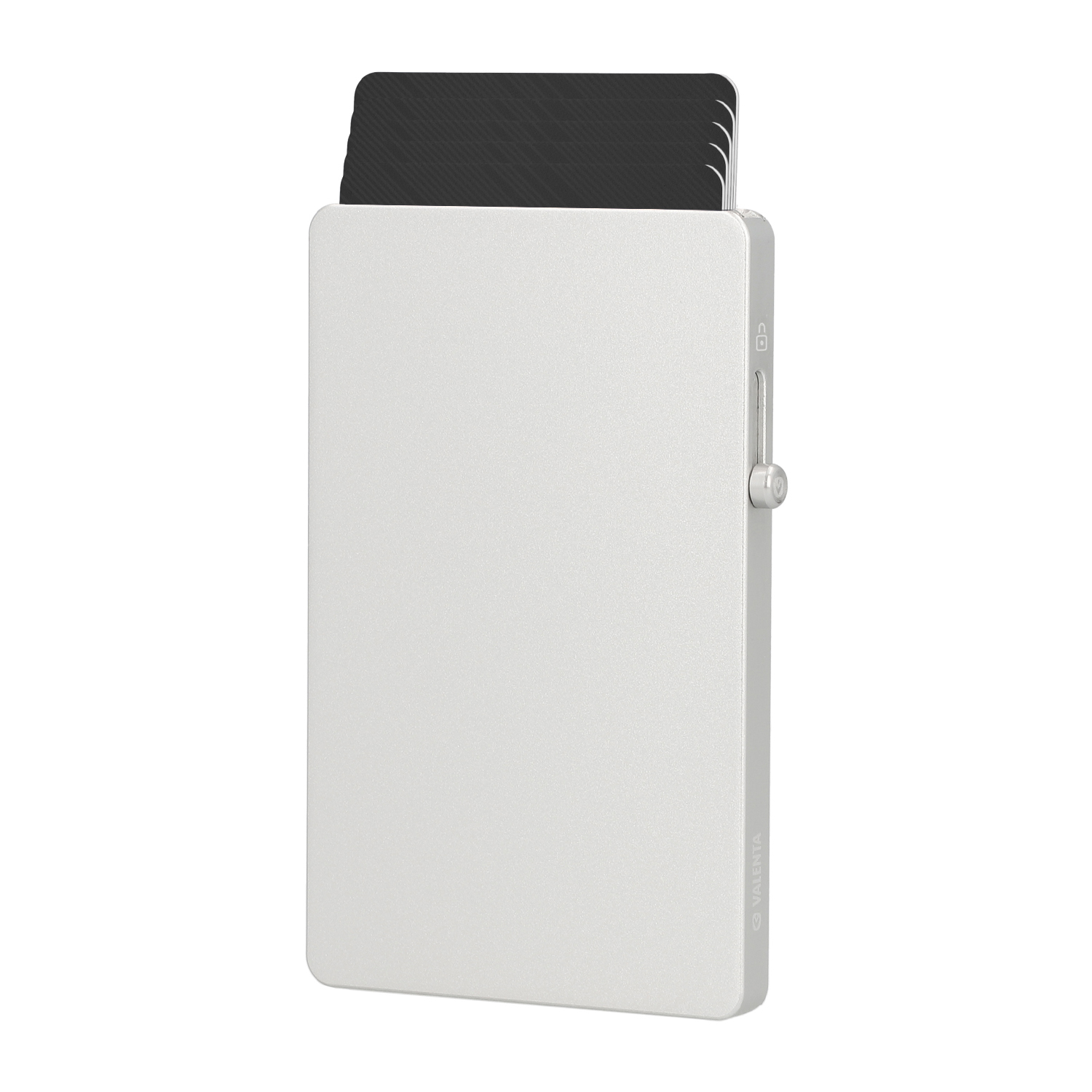 Valenta Aluminium Thin MagSafe kaarthouder zilver
