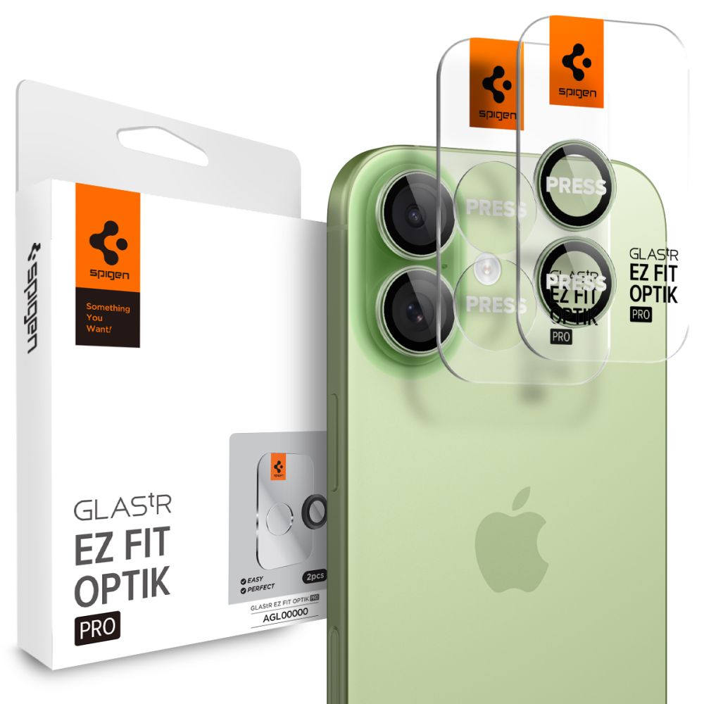 Spigen Optik EZ Fit iPhone 17 / 16 / iPhone 16 Plus camera beschermer 2 pack groen