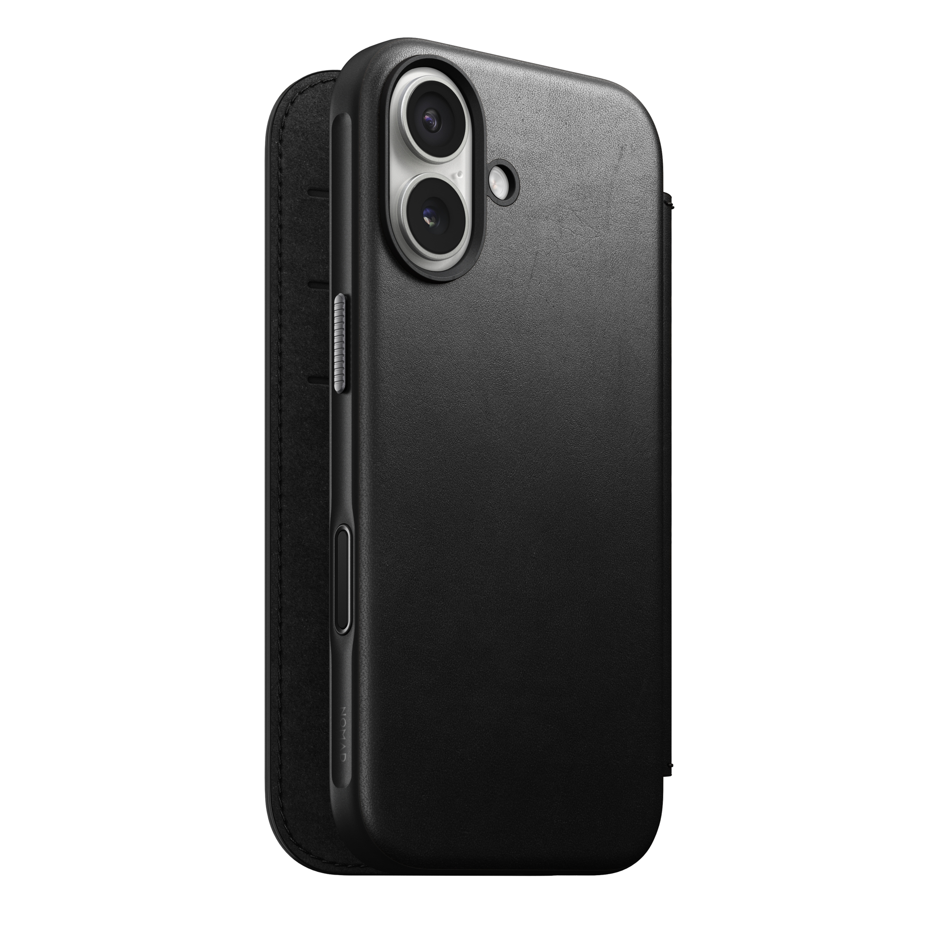 Nomad Modern Leather Folio iPhone 17 hoesje zwart