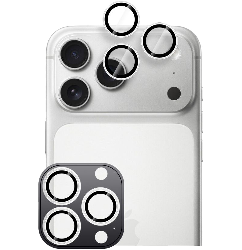 TechProtection iPhone 17 Pro / iPhone 17 Pro Max camera ring beschermer zilver