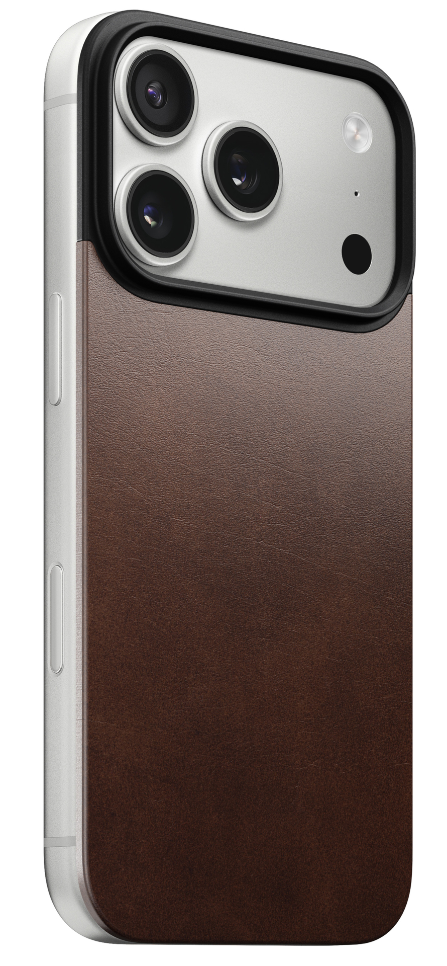 Nomad Magnetic Leather Back iPhone 17 Pro hoesje bruin
