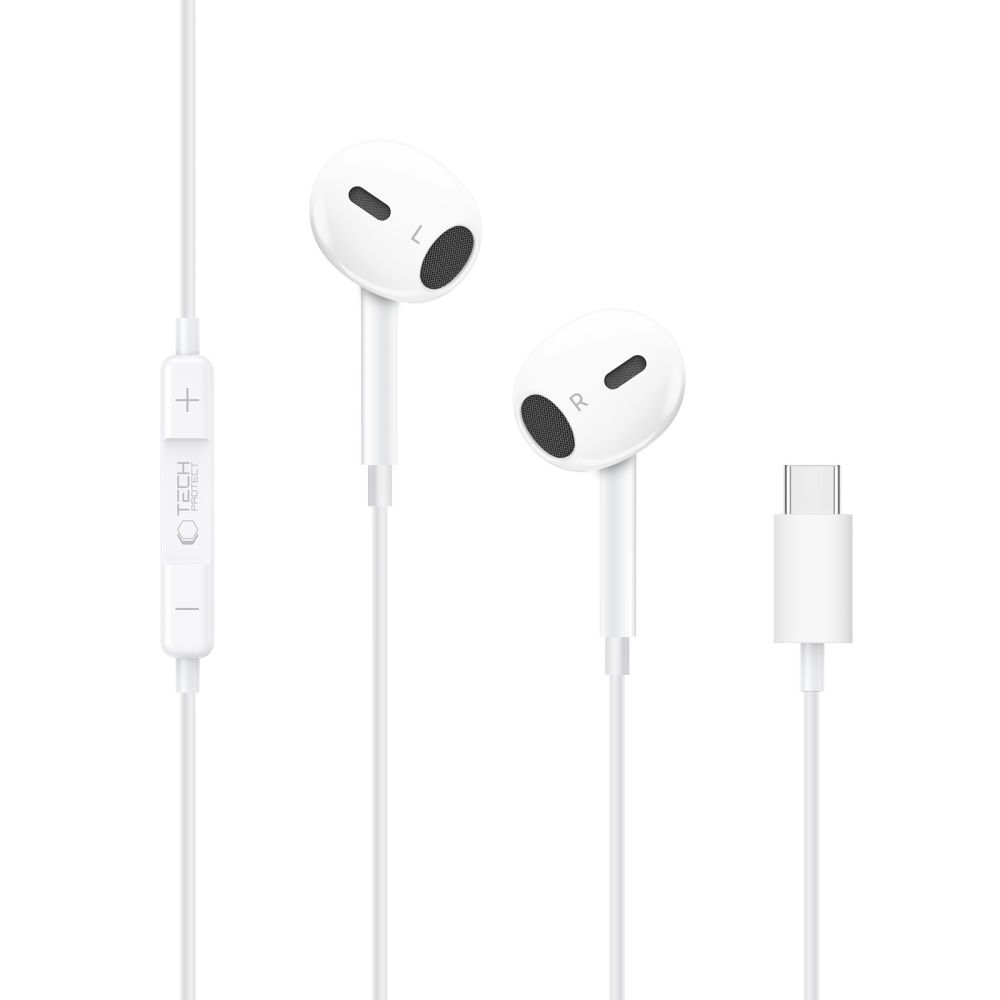 TechProtection UltraBoost USB-C oordopjes met microfoon wit
