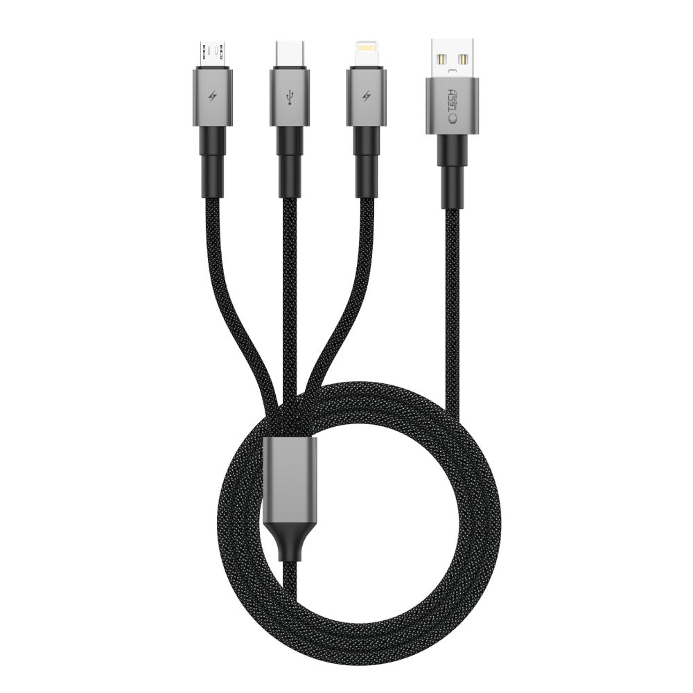Tech Protection UltraBoost USB-A naar micro USB, Lightning en USB-C kabel