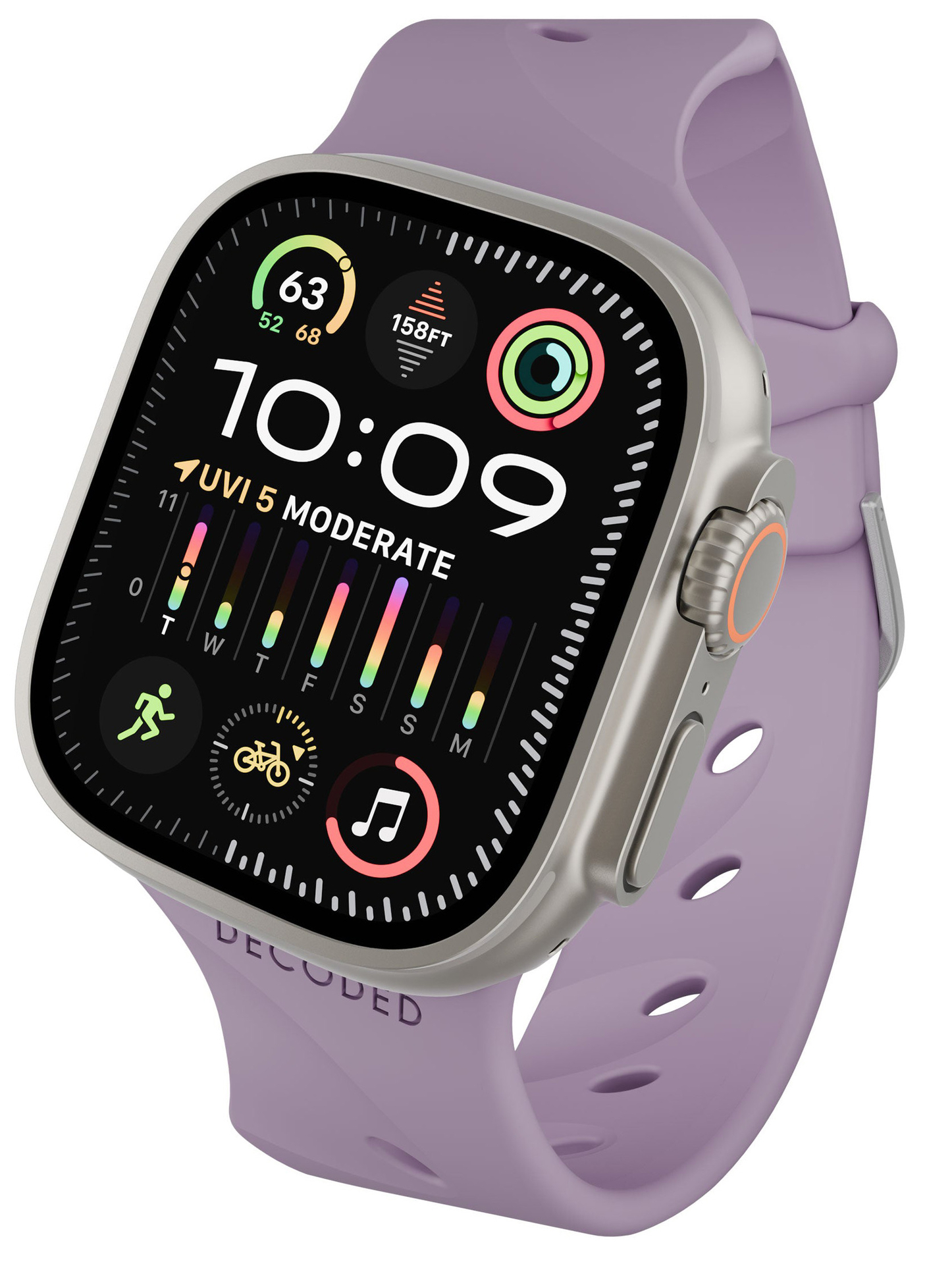 Decoded Ares Splice Apple Watch 49 / 46 / 45 / 44  mm bandje paars