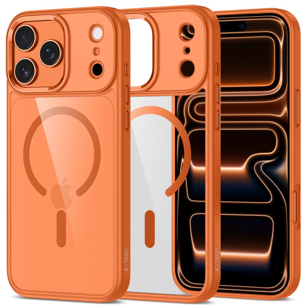 TechProtection Hybrid MagSafe iPhone 17 Pro Max hoesje oranje