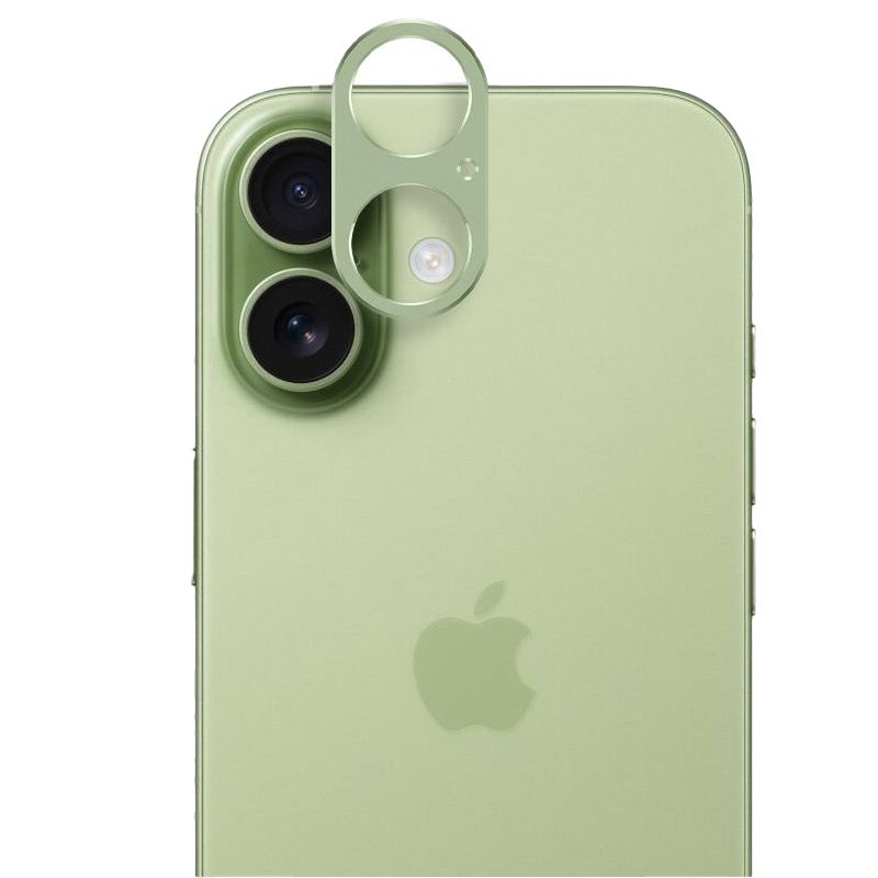 TechProtection iPhone 17 aluminium camera beschermer groen