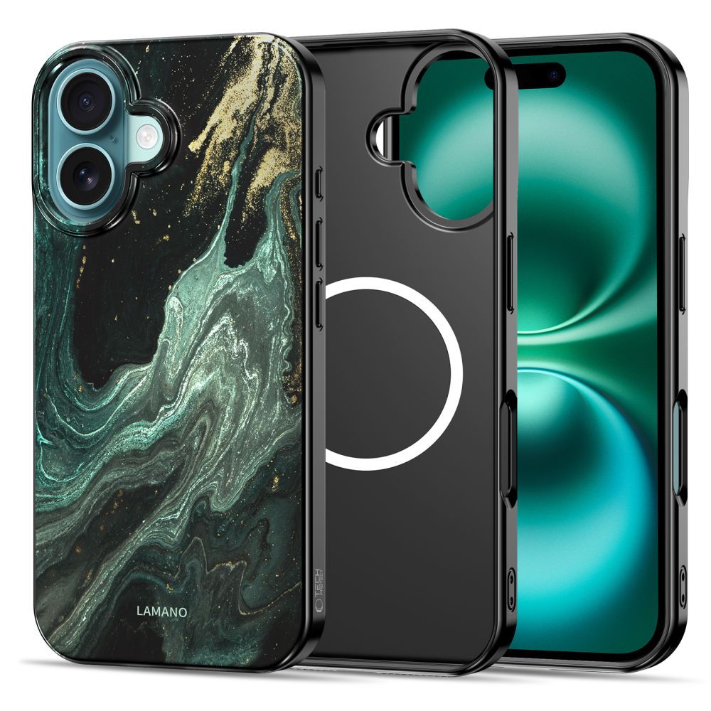 TechProtection MagSafe iPhone 16 hoesje verde aura