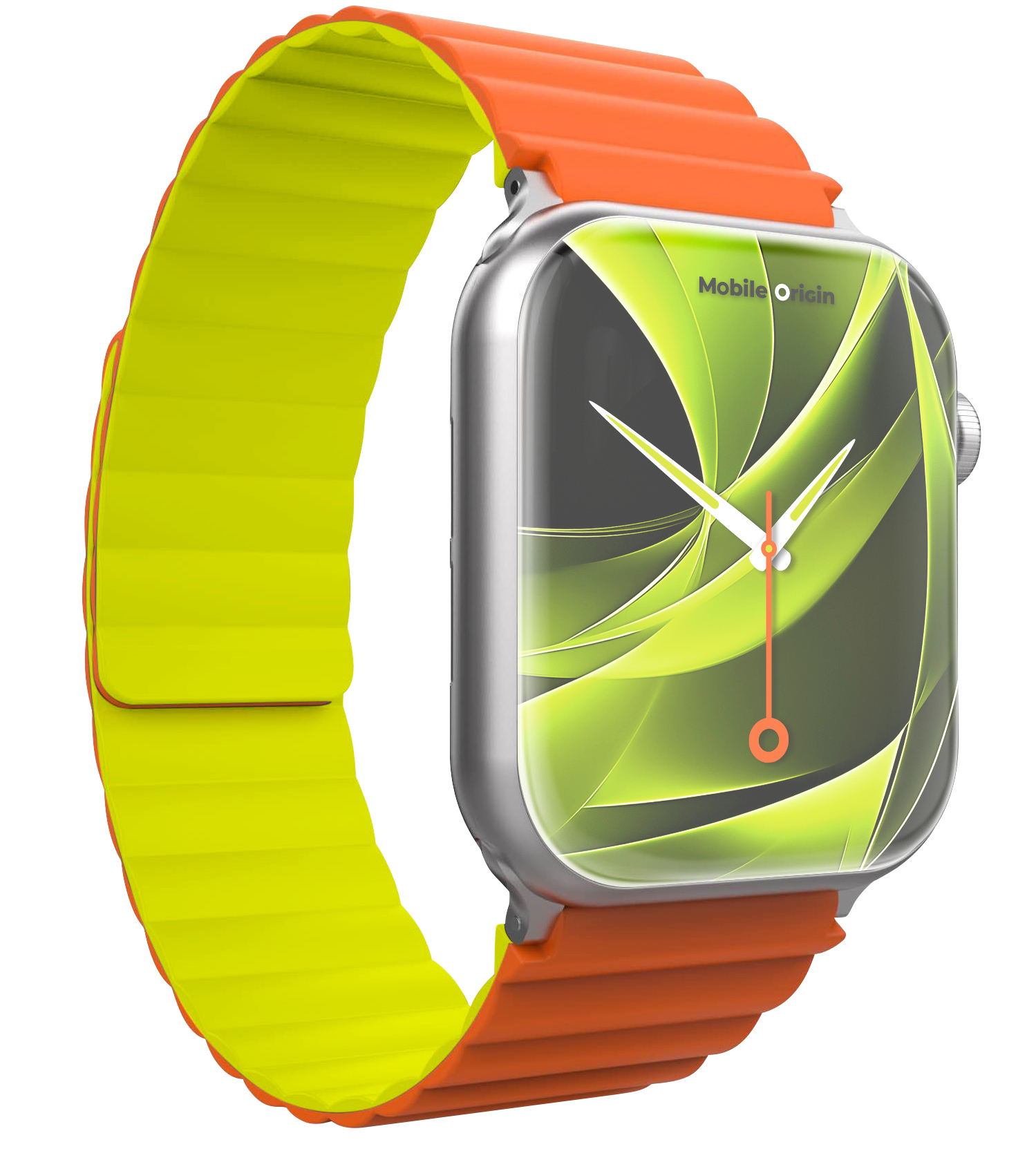 Mobile Origin Magnetic omkeerbaar Apple Watch 49 /  46 / 45 / 44  mm bandje oranje / groen