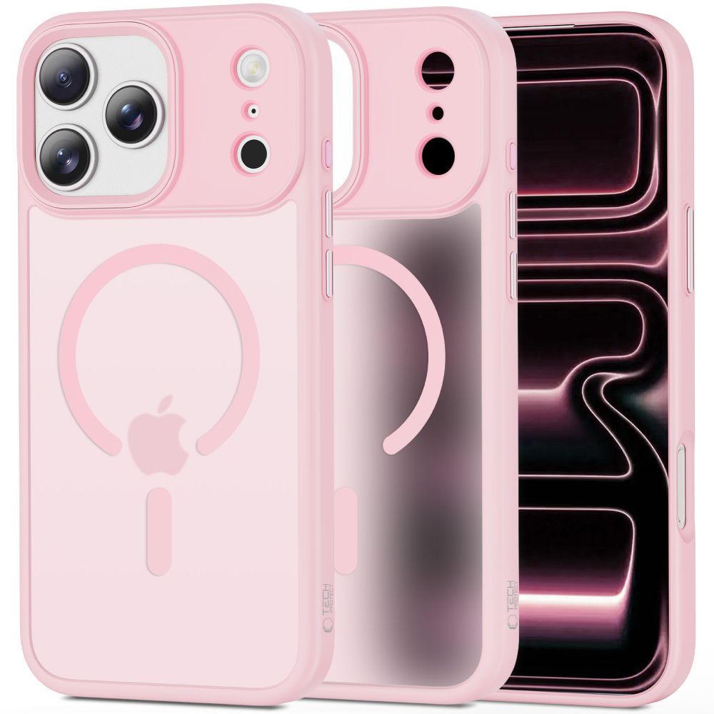 TechProtection Hybrid MagSafe iPhone 17 Pro hoesje roze