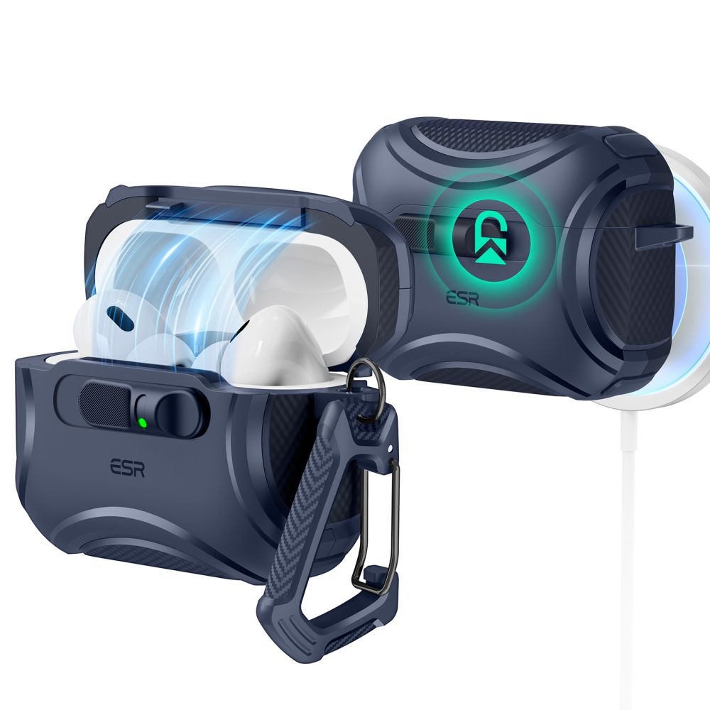 ESR Cyber FlickLock MagSafe AirPods Pro 3 hoesje blauw