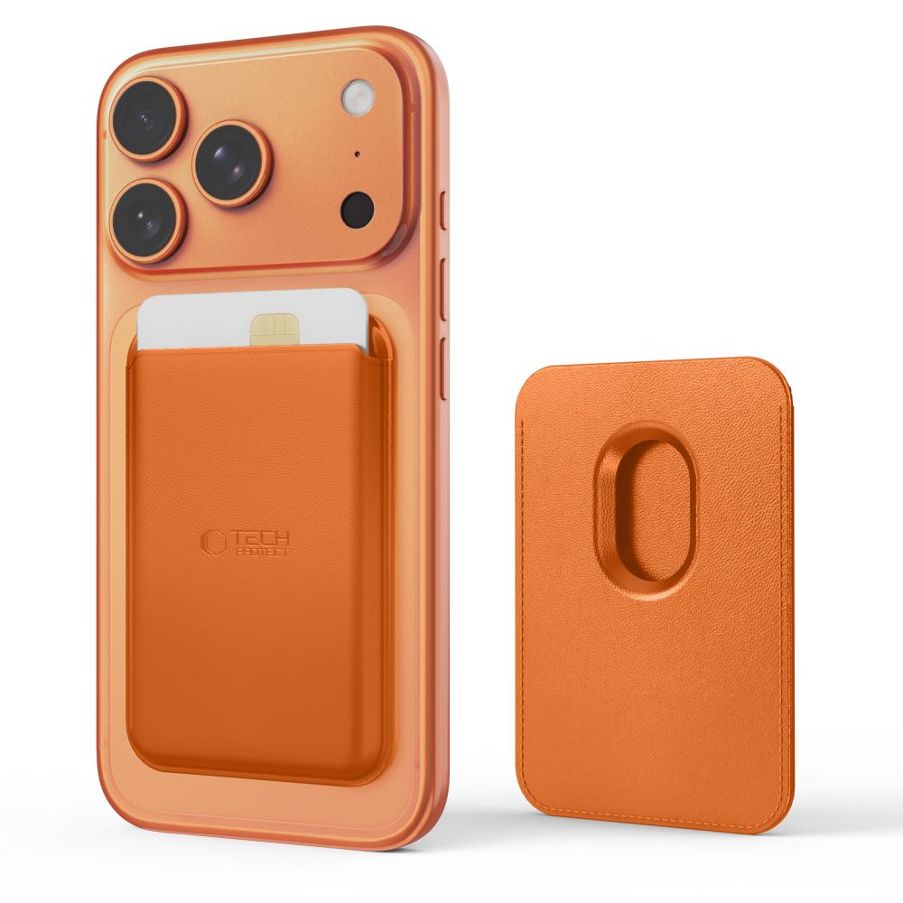TechProtection MagSafe wallet portemonnee hoesje oranje