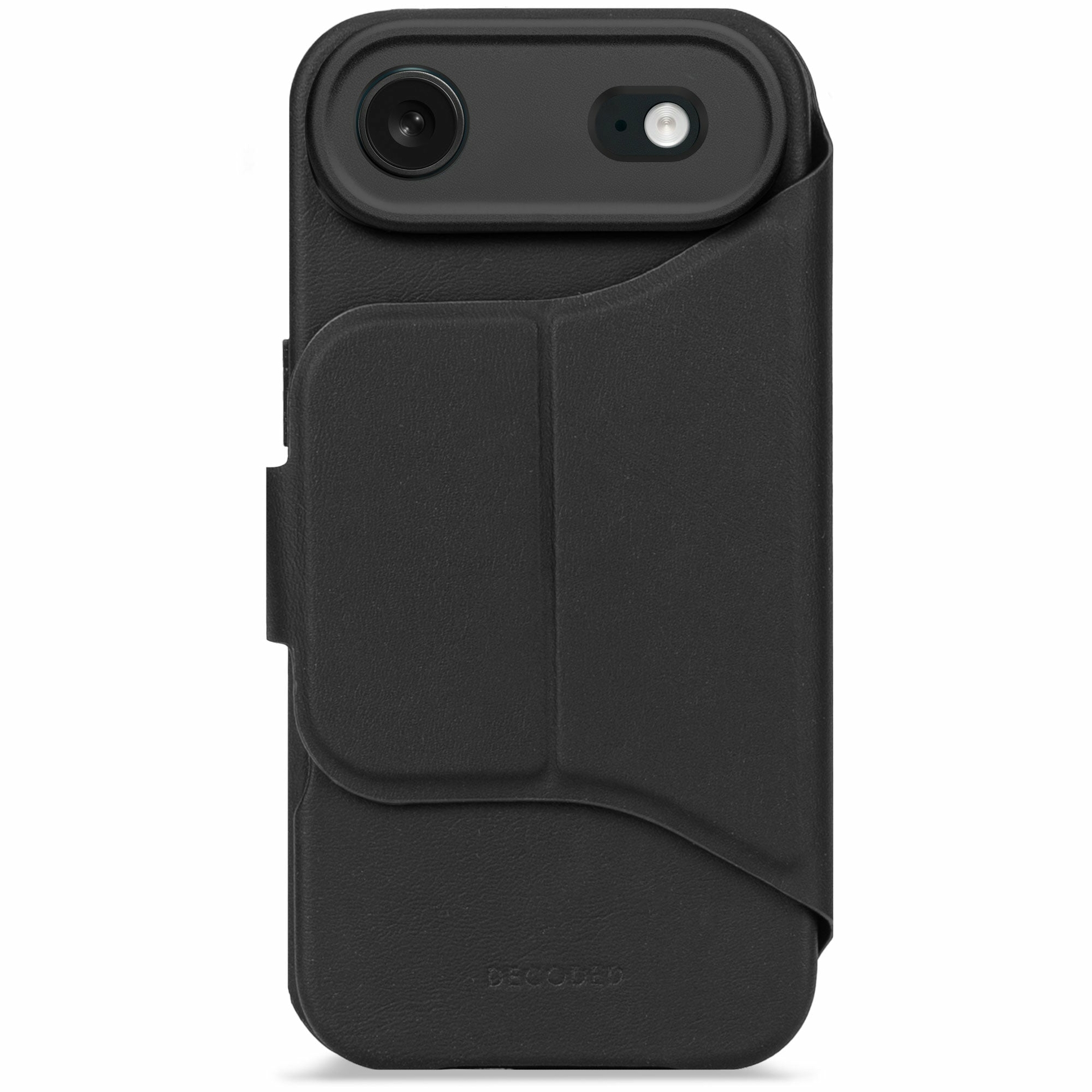 Decoded Textured Silicone 2 in 1 Wallet iPhone Air hoesje zwart
