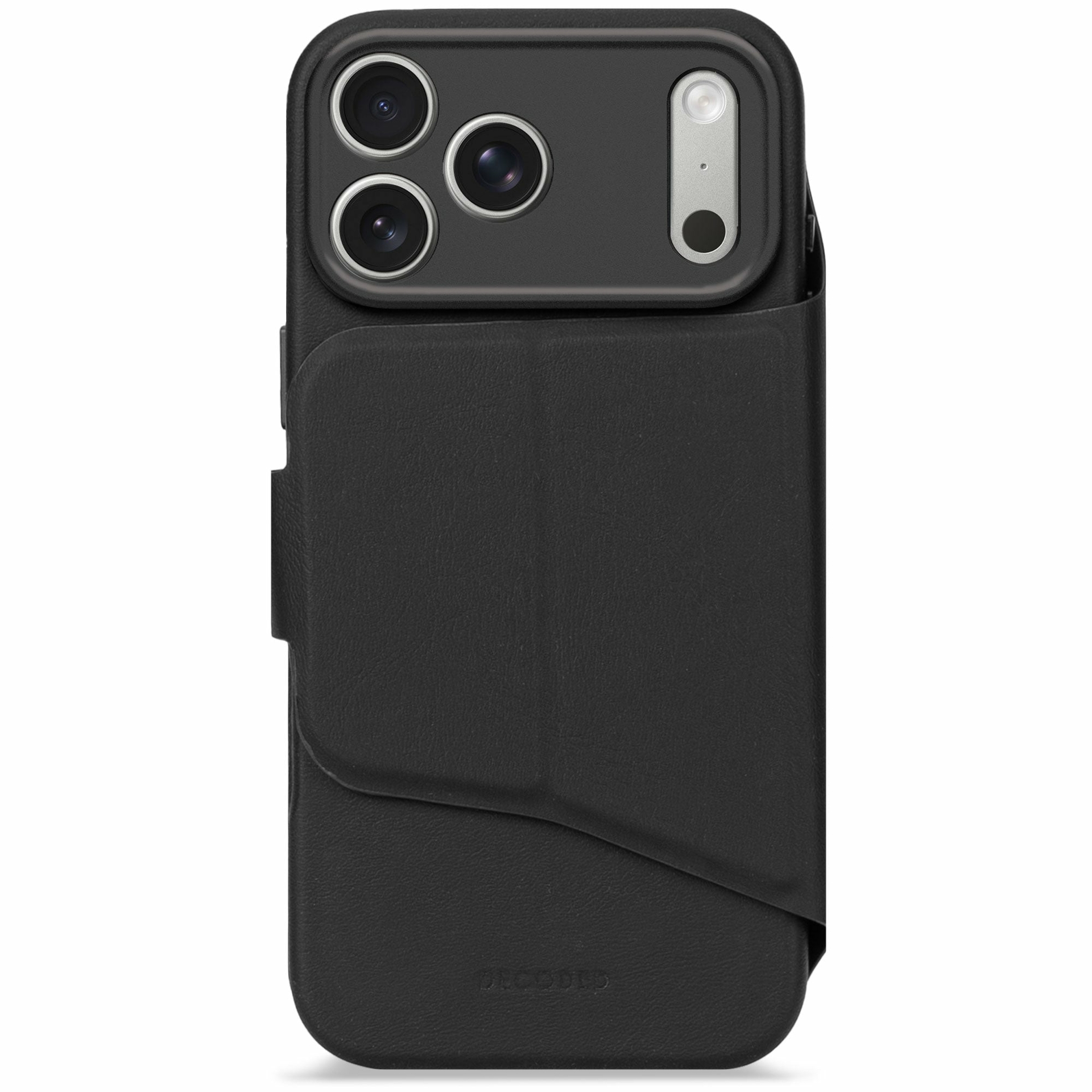 Decoded Textured Silicone 2 in 1 Wallet iPhone 17 Pro hoesje zwart