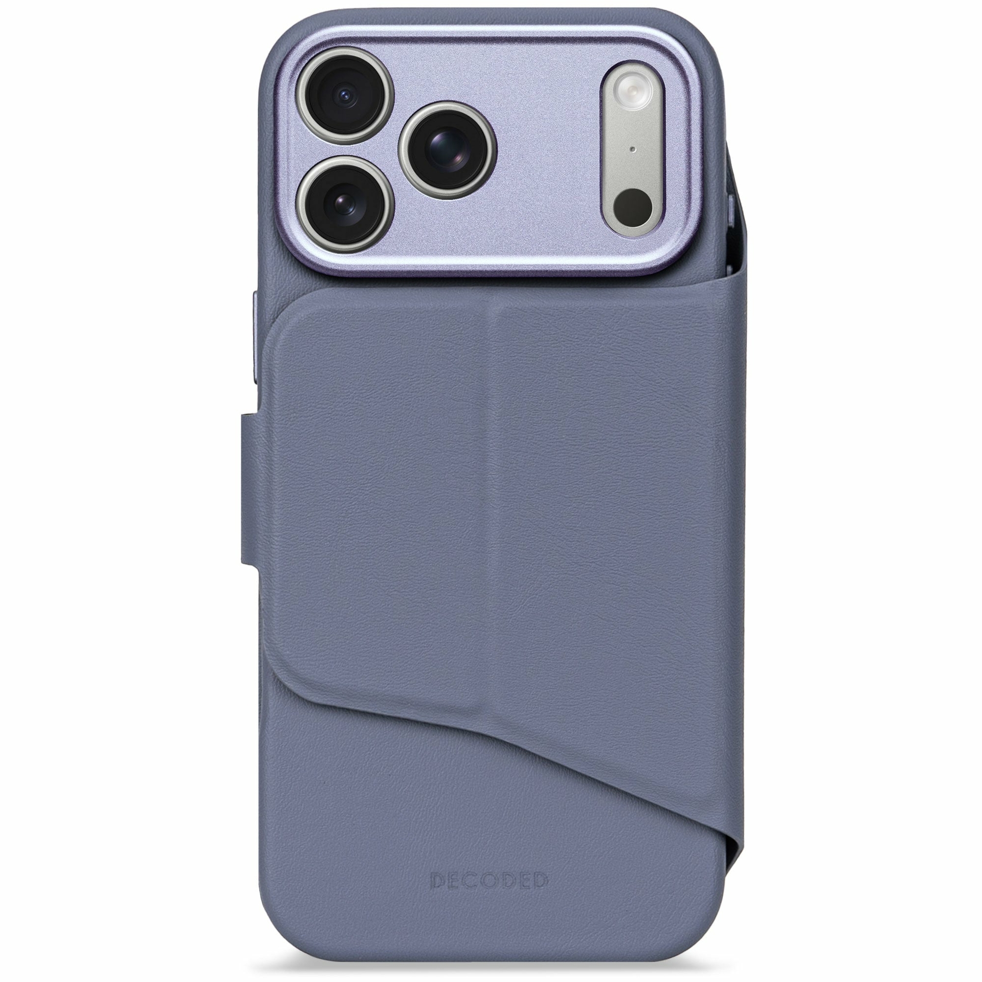Decoded Textured Silicone 2 in 1 Wallet iPhone 17 Pro hoesje blauw