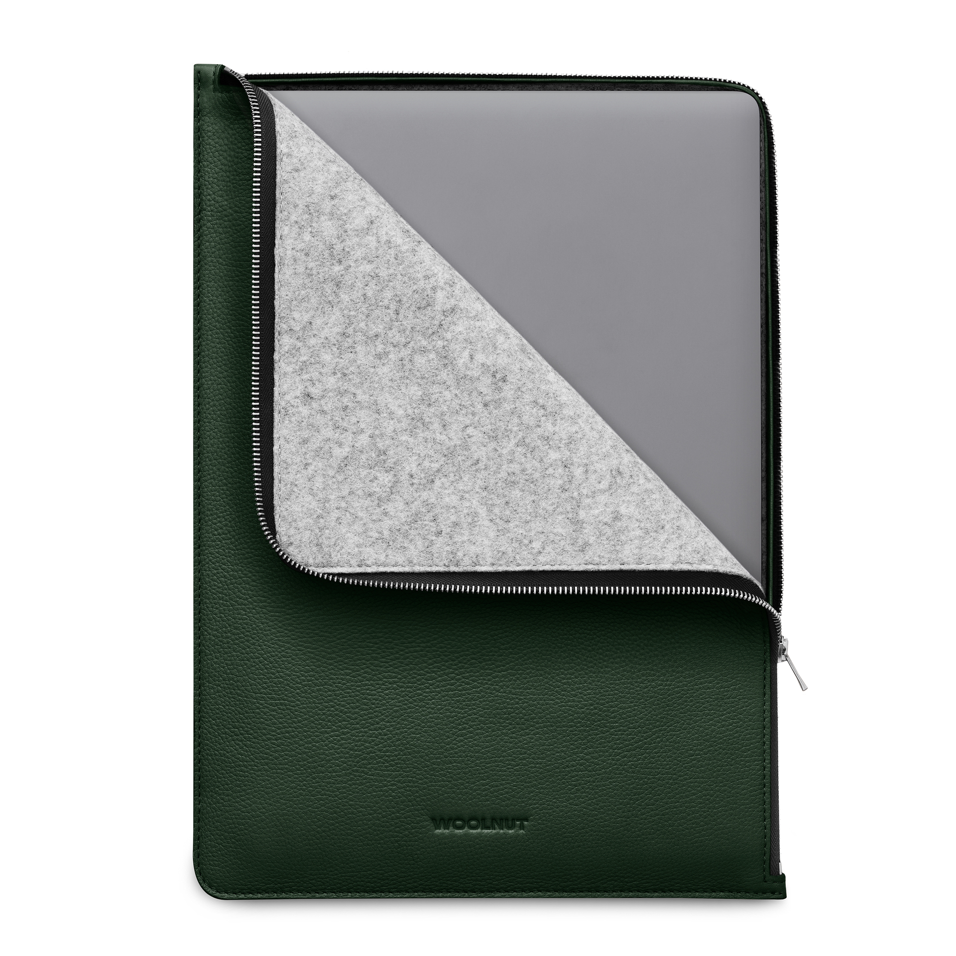 Woolnut Leather Folio MacBook Pro 16 inch hoesje Groen