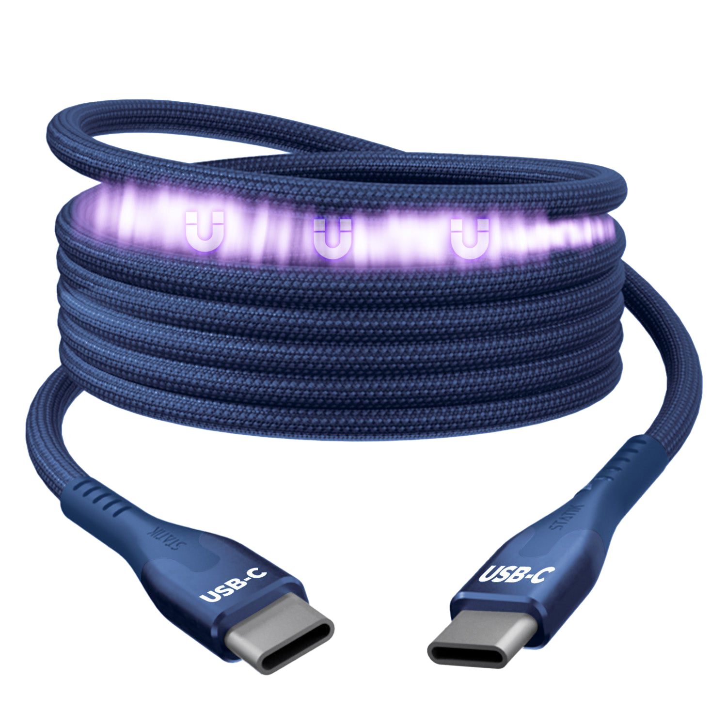 Statik MagStack Pro USB-C naar USB-C kabel 100 cm blauw