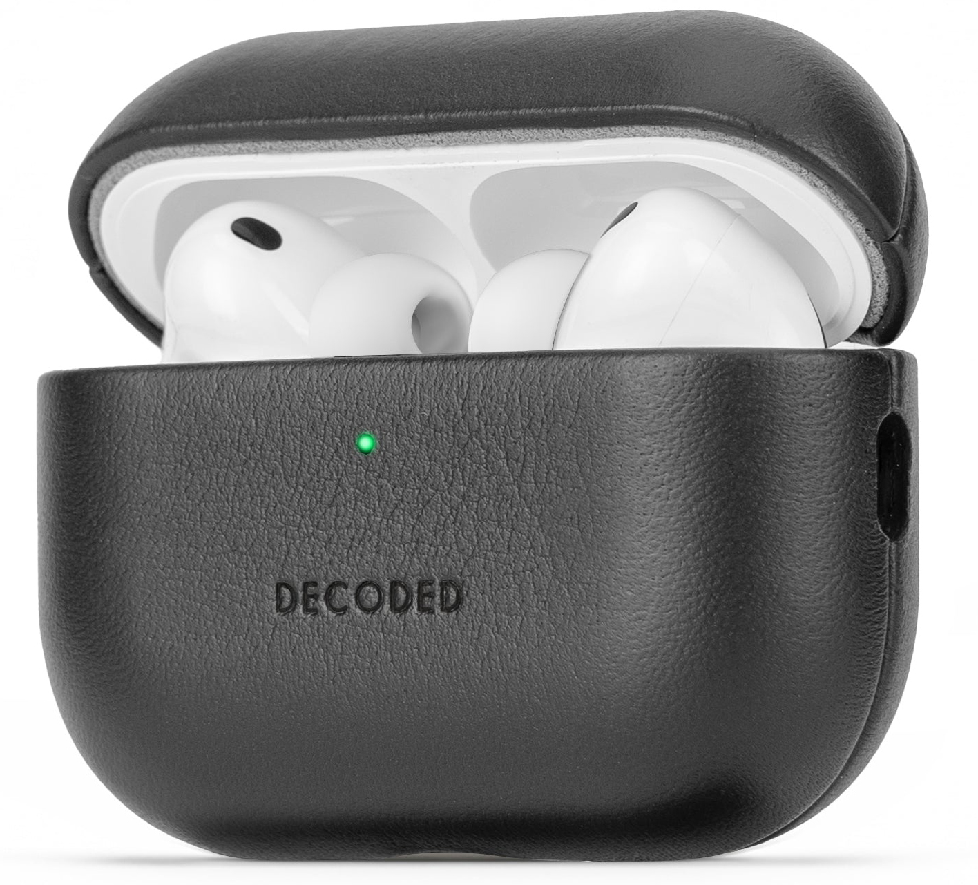 Decoded leren AirPods Pro 3 hoesje zwart