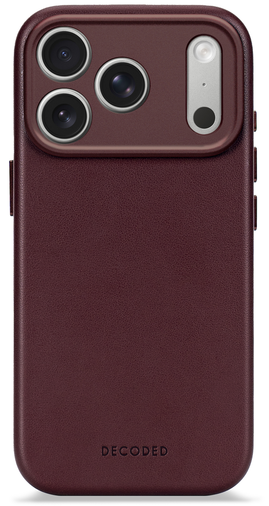 Decoded Leather backcover iPhone 17 Pro hoesje dark ruby
