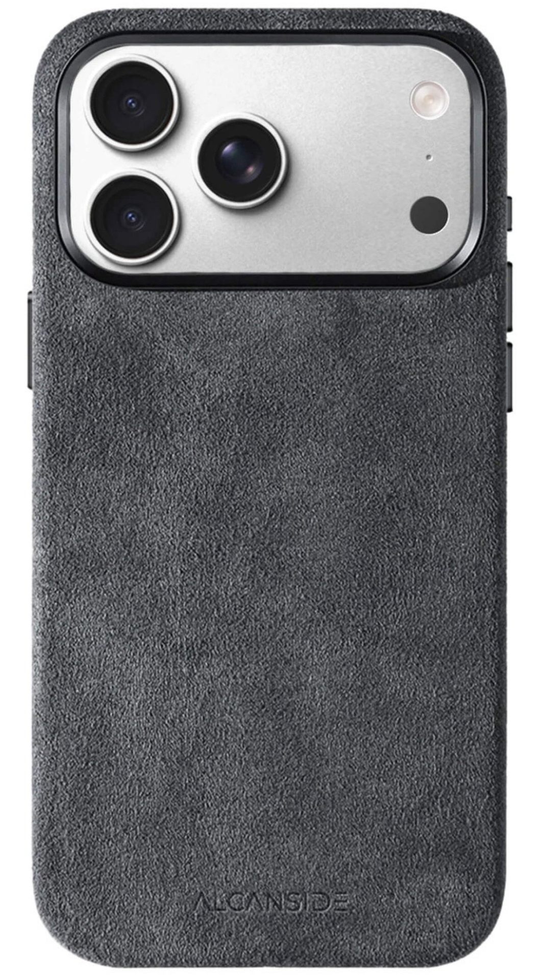 Alcanside Alcantara iPhone 17 Pro Max hoesje space grijs