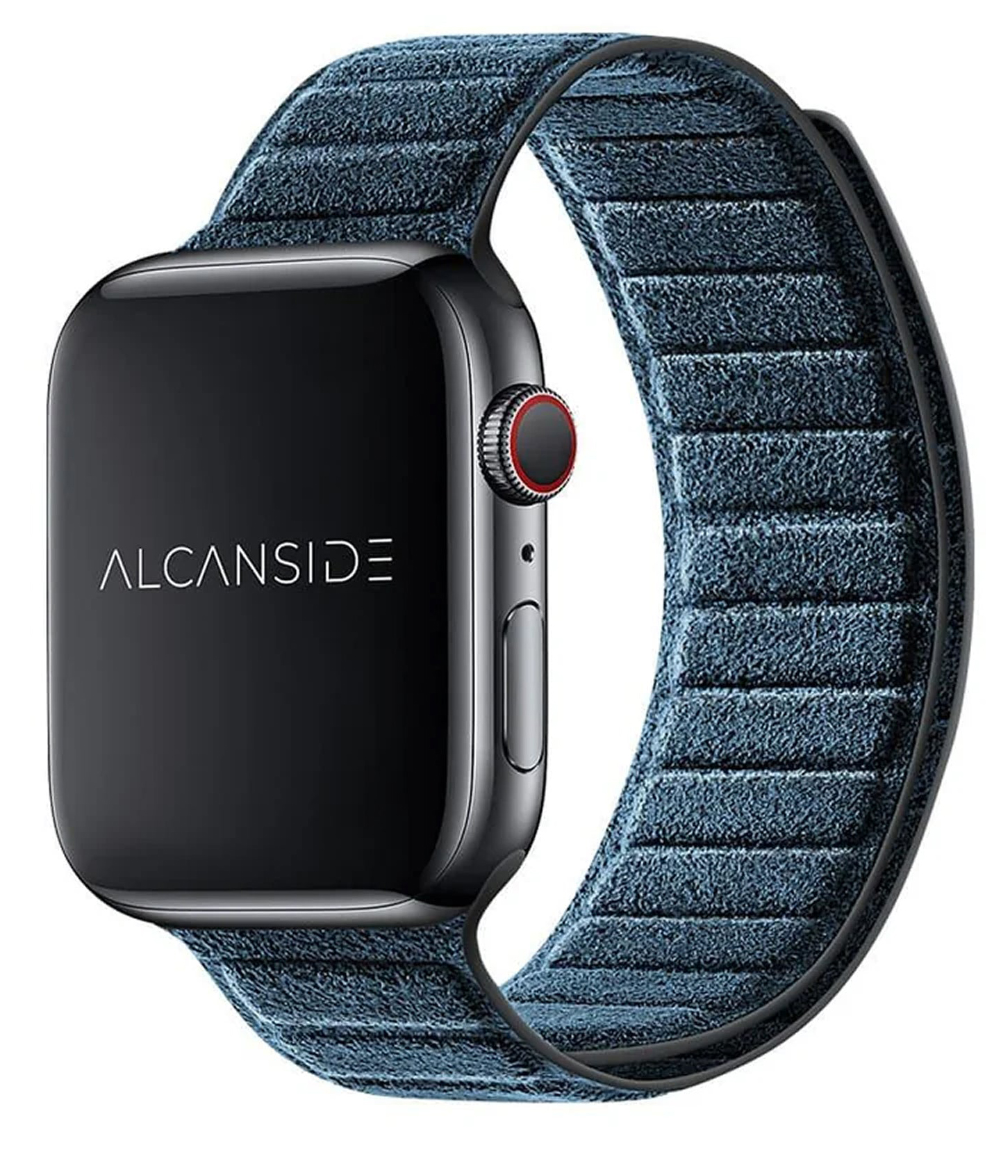 Alcanside Alcantara Apple Watch 49 / 46 / 45 mm bandje ocean blauw