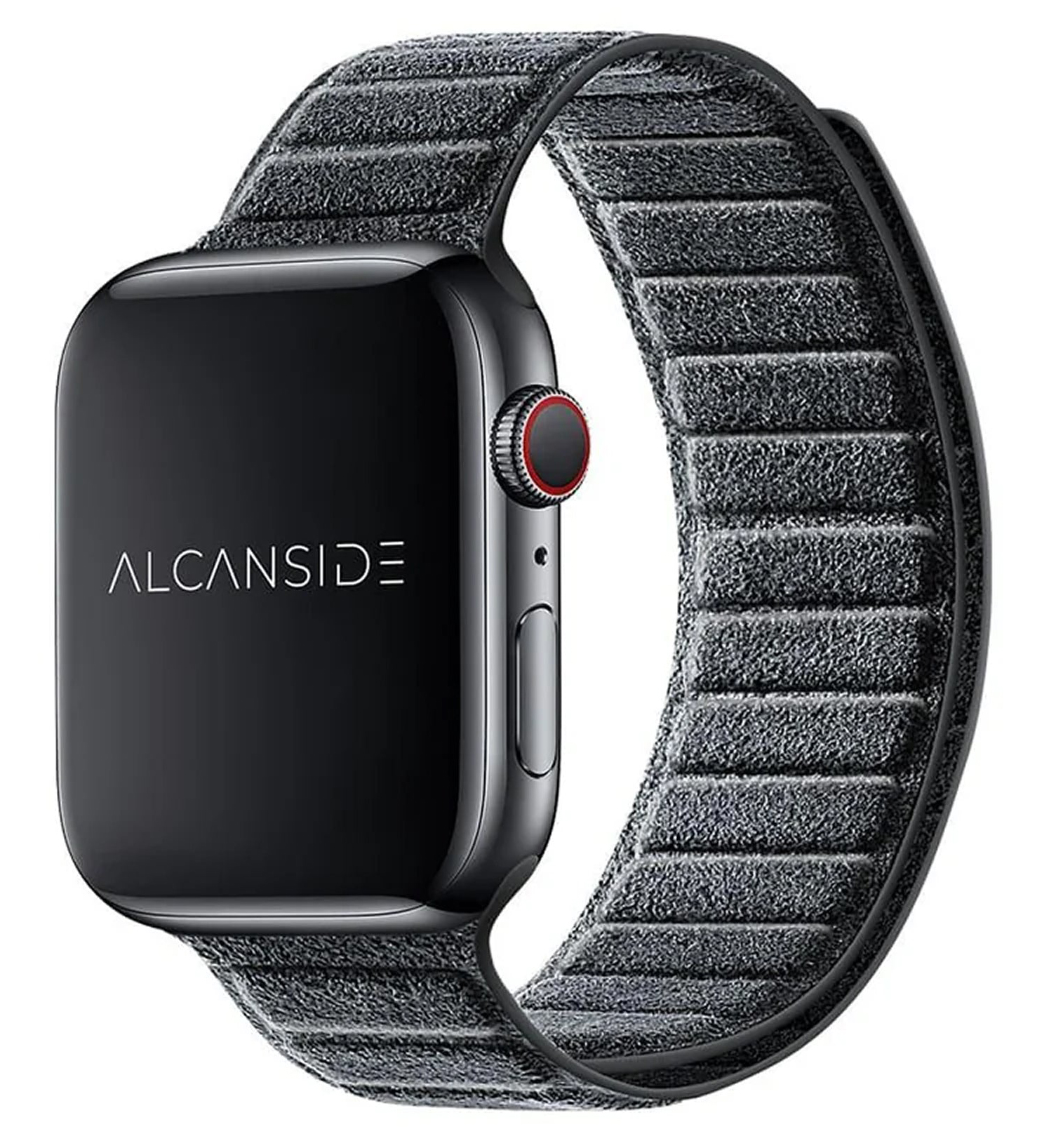 Alcanside Alcantara Apple Watch 49 / 46 / 45 mm bandje space grijs