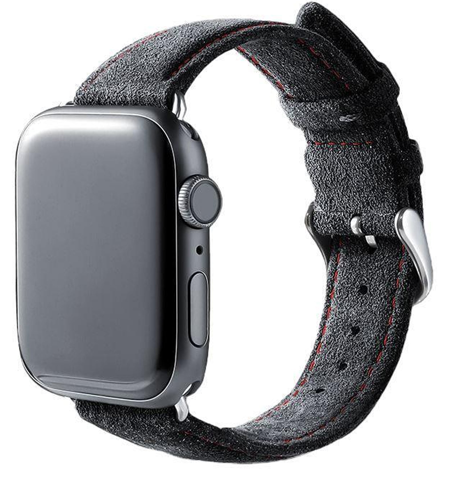 Alcanside Alcantara Buckle Apple Watch 49 / 46 / 45 mm bandje space grijs