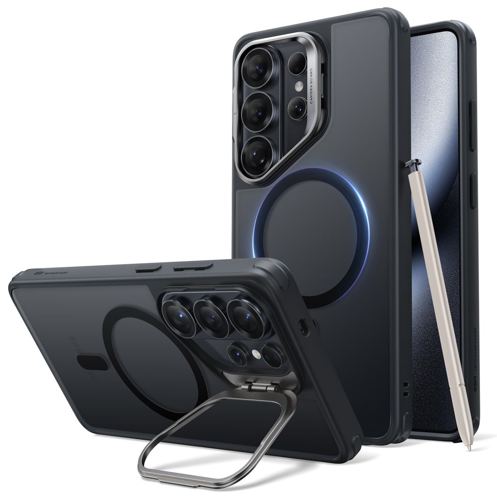 ESR Classic Hybrid Kickstand MagSafe Galaxy S26 Ultra hoesje frosted zwart