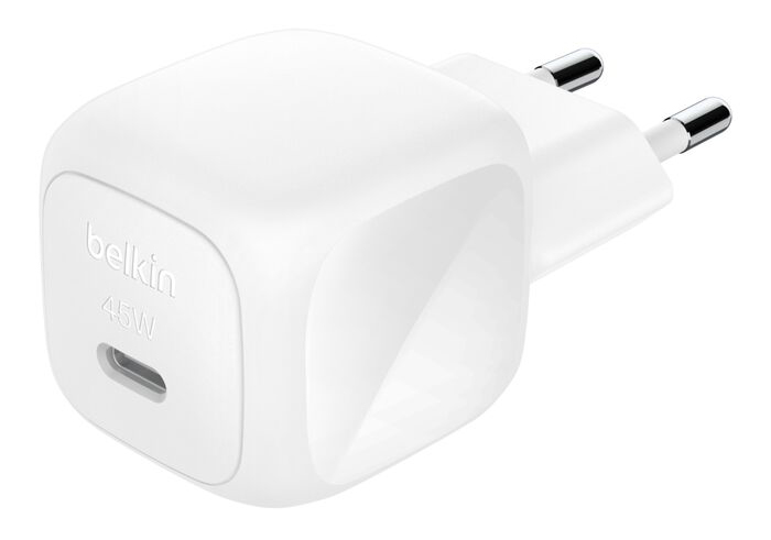 Belkin BoostCharge USB-C 45 watt GaN oplader wit