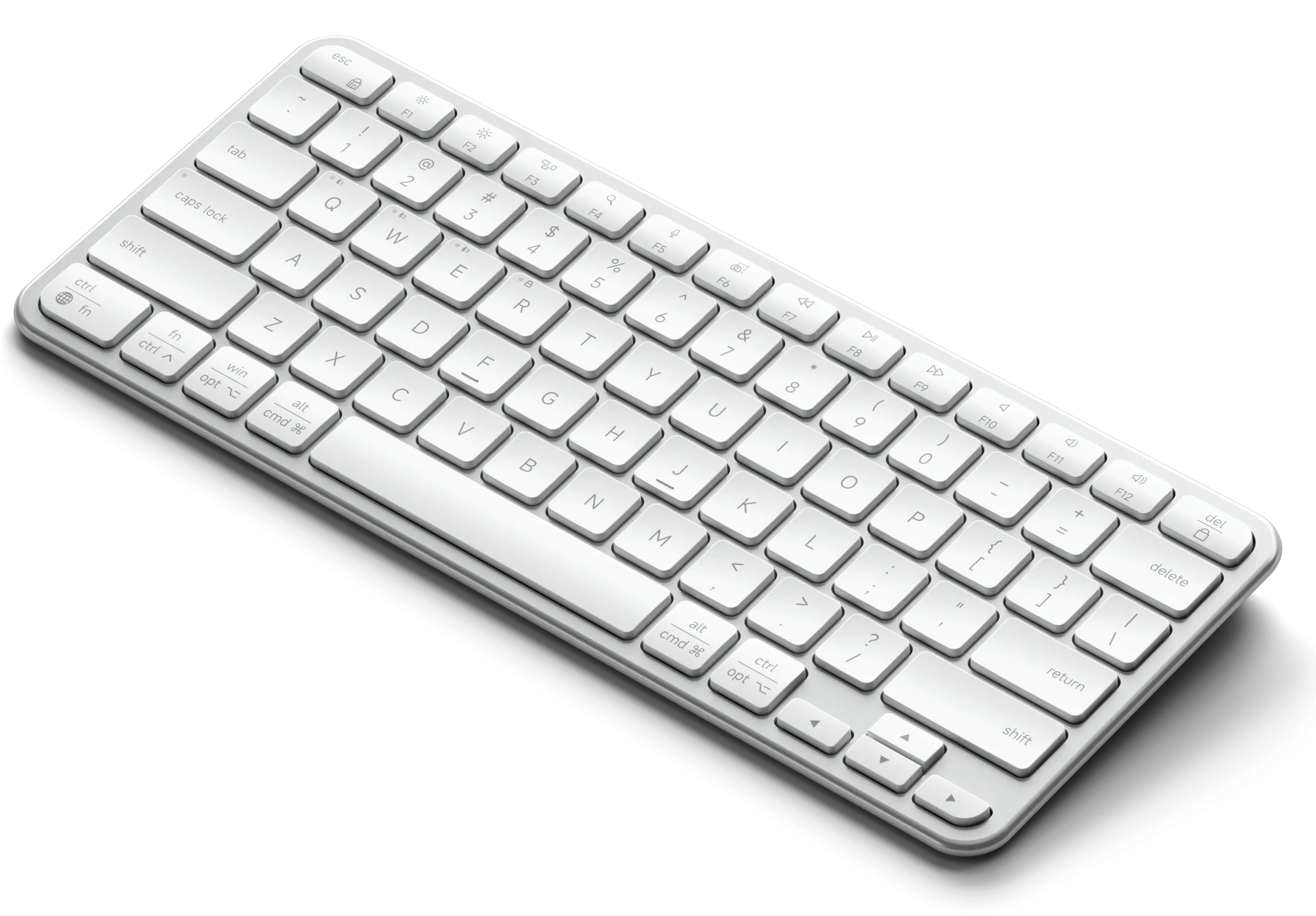 Satechi EX1 Slim 4 in1 draadloos bluetooth toetsenbord zilver