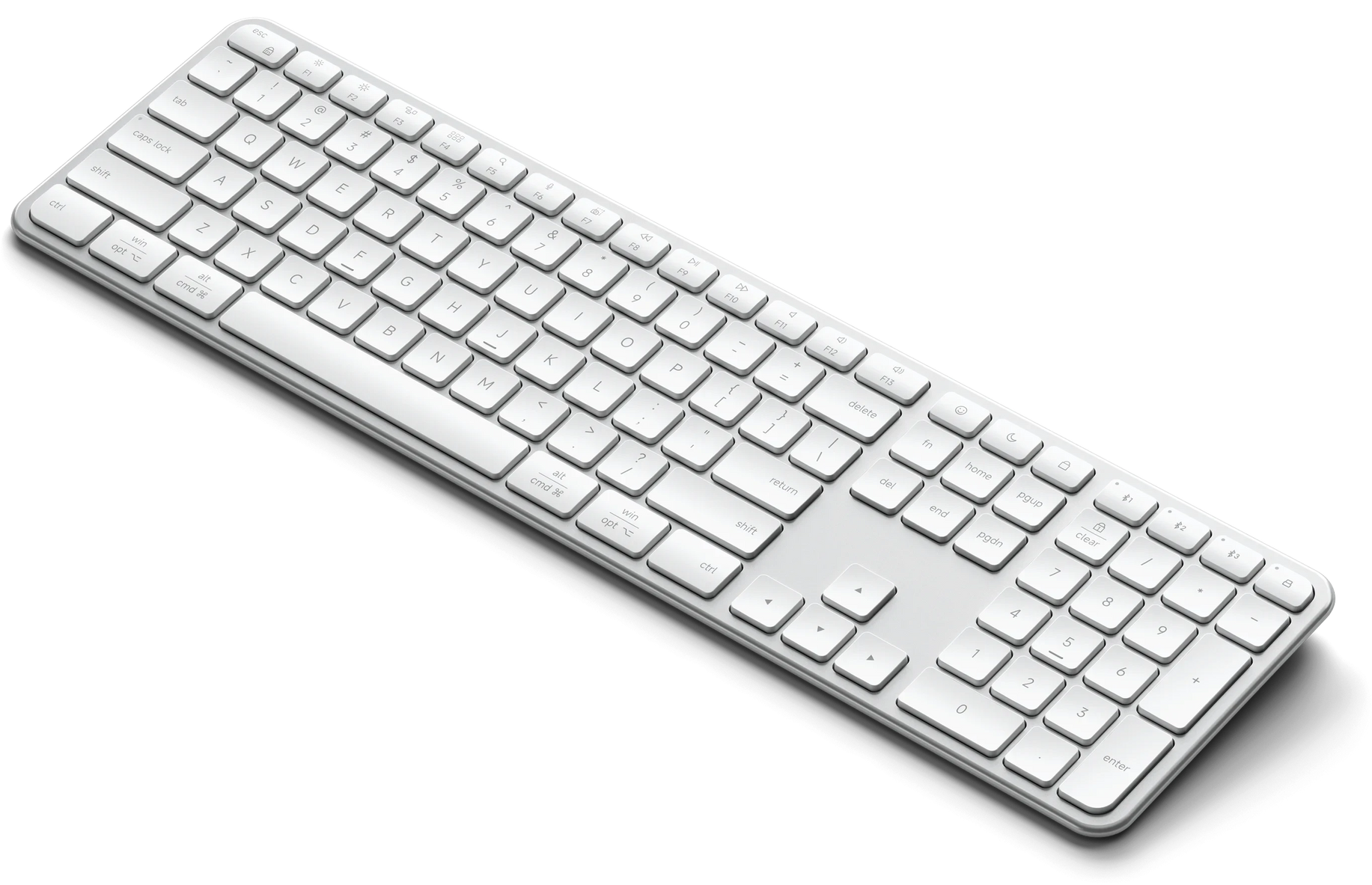 Satechi EX3 Slim 4 in1 draadloos bluetooth toetsenbord zilver