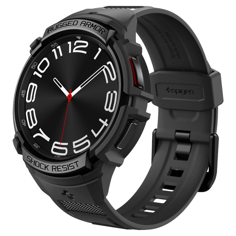 Spigen Rugged Armor Pro Galaxy Watch 6 Classic 43 mm hoes + bandje Zwart