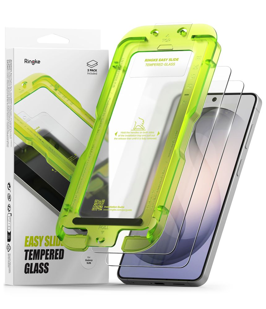 Ringke Easy Slide Galaxy S26 glazen screenprotector 2 pack