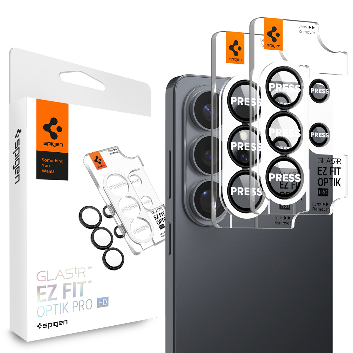 Spigen Glas.tR EZ Fit Optik Pro Galaxy S26 Ultra camera beschermer zwart 2 pack