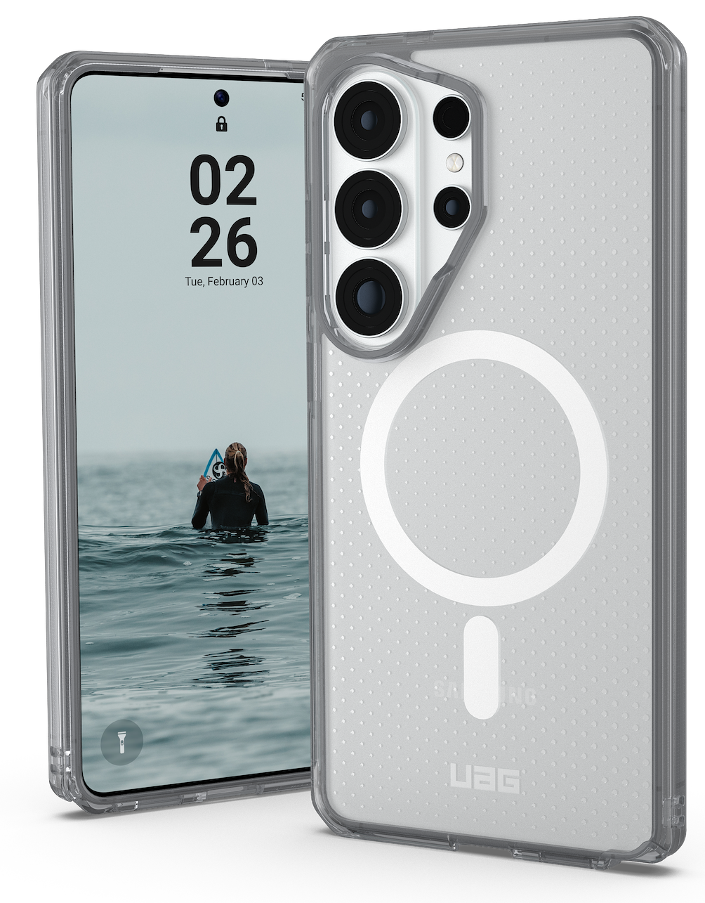 UAG Dot MagSafe Galaxy S26 Ultra&nbsp;hoesje transparant ash