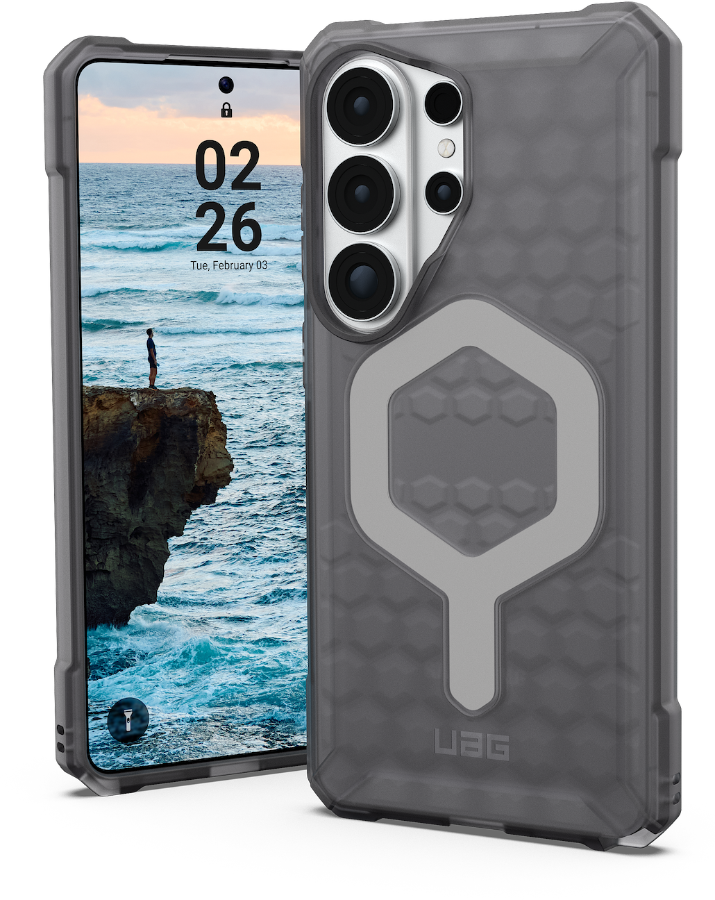 UAG Essential Armor MagSafe Galaxy S26 Ultra hoesje ash