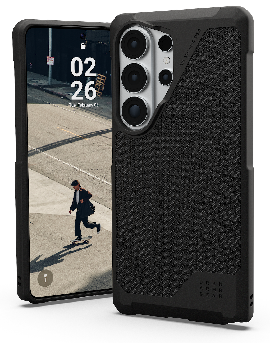 UAG Metropolis LT MagSafe Galaxy S26 Ultra hoesje kevlar zwart