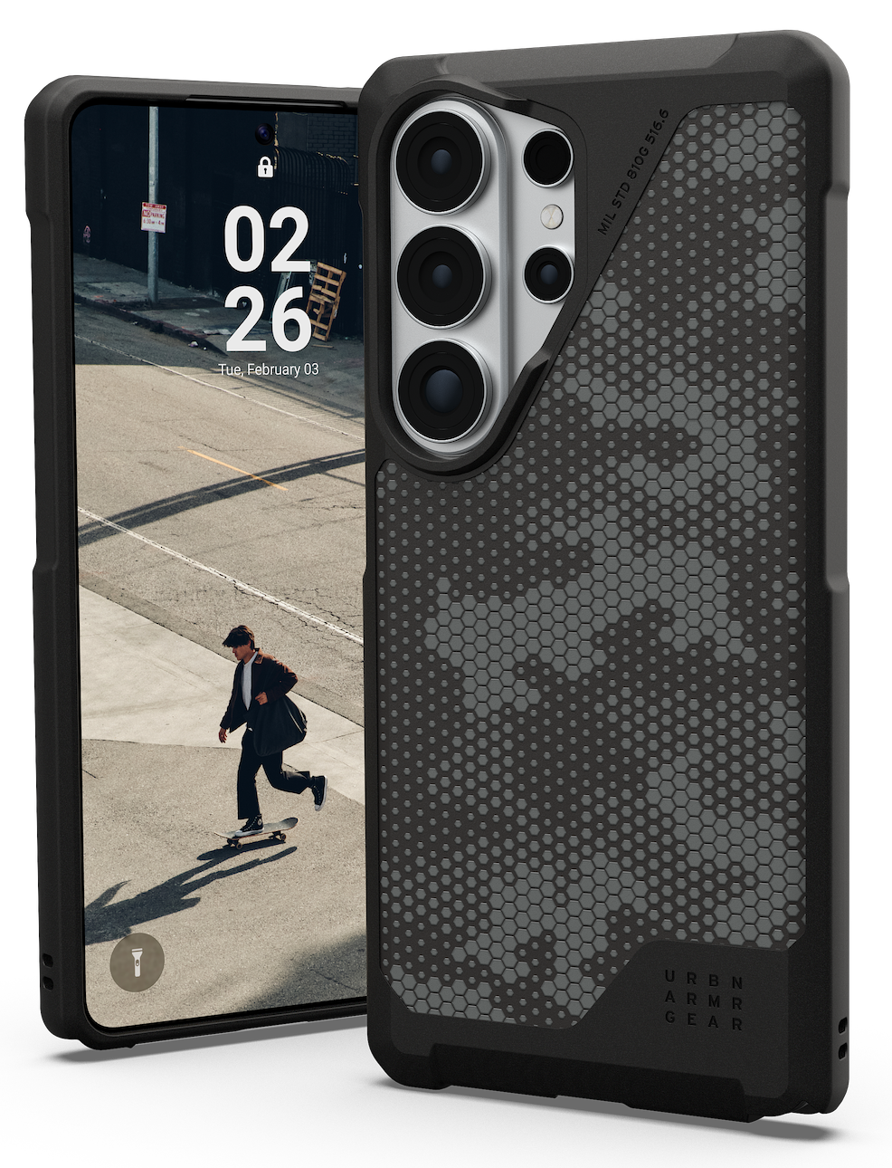 UAG Metropolis LT MagSafe Galaxy S26 Ultra hoesje camo grijs